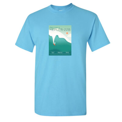 Gildan Unisex Wave Design Printed T-Shirt Thumbnail