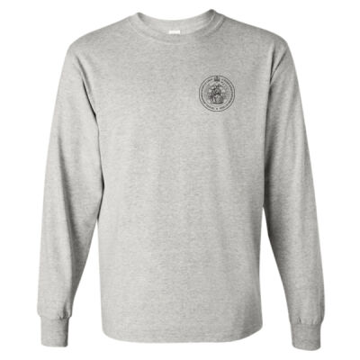 Gildan Unisex Outlined Emblem Printed Long Sleeve Thumbnail