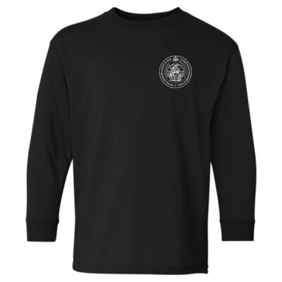 Gildan Youth Outlined Emblem Printed Long Sleeve Thumbnail