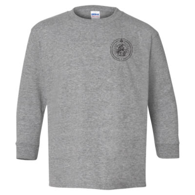 Gildan Youth Outlined Emblem Printed Long Sleeve Thumbnail