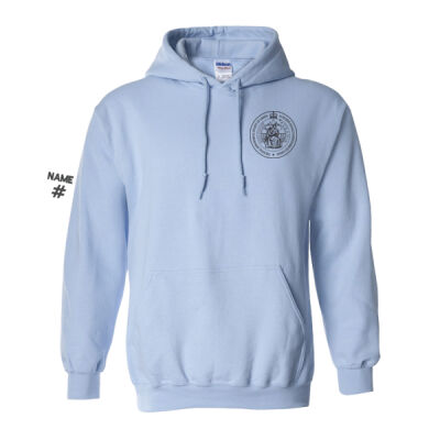 Gildan Unisex Outlined Emblem Printed Hoodie Thumbnail