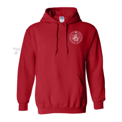 Gildan Unisex Outlined Emblem Printed Hoodie Thumbnail