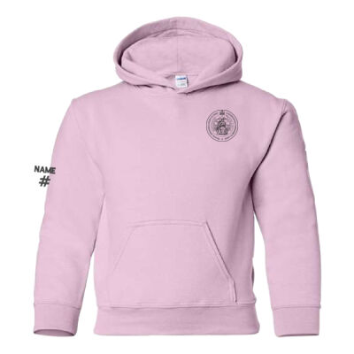 Gildan Youth Outlined Emblem Printed Hoodie Thumbnail